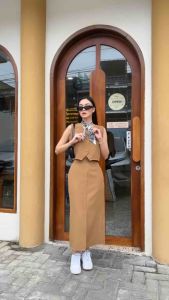 NICA SKIRT SET / SETELAN VEST & SLIT SKIRT / ONESET WANITA / SETELAN ROK WANITA CASUAL COD BAYAR DITEMPAT 2522