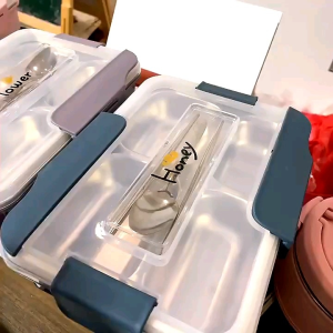 Kotak Bekal /Bento Lunchbox/ Kotak Makan Stainless Steel 304 Anak Dewasa/ Tempat Makan Kantor Sekolah