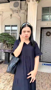 BAJU ATASAN DRESS WANITA KOREAN STYLE TERBARU//DASTER CANTIK MAMA MUDA KEKINIAN RAYON PREMIUM SELUTUT