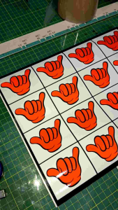 355- Hand Sign Reflective Cutting Sticker | Sticker Design Kereta Motor | Waterproof & Heat Resistant