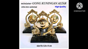 Souvenir GONG KUNINGAN ALTAR miniatur Gong Naga Brass antik Gong Gawang Dekorasi Gong klasik pajangan lemari Hiasan meja