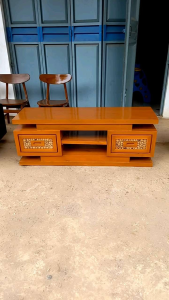 Meja TV Kayu Jati Model Minimalis Rak TV Kayu Jati Terlaris