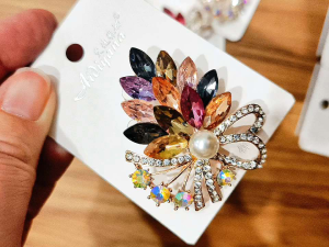 73SK🇲🇾Dainty Floral Brooch Alloy Electropolished 🌸✨ Elegant Flower Pin for Blazer Hijab kerongsang