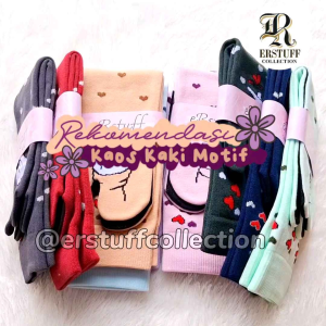 KAOS KAKI NYLON JEMPOL MOTIF / KAOSKAKI TELAPAK HITAM / KAOS KAKI MUSLIM MUSLIMAH