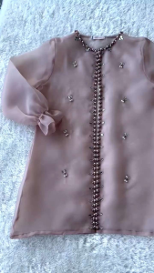 Oneset Jemma Organza Premi Outfit Kondangan Setelan Rok Lilit (FREE HIJAB)