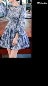 TM 1884 Dress Willowna: Pakaian Wanita Korea Impor