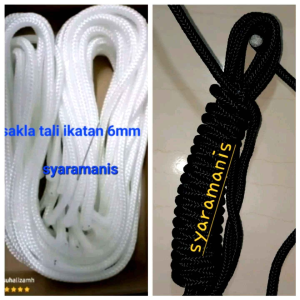Black Scout Knot Rope 6mm Diameter 1m ~ 20m Length Climbing Rope tali ikatan simpulan Pengakap warna : hitam