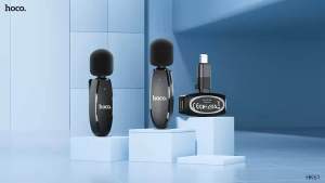 SY Hoco HK61ไมค์ไร้สาย 2in1 ไม่ค์คู่รองรับทั้ง iOS + Type-C ตัดเสืยงรบกวนจับเสืยง360 ํเชื่อมต่อ 15m2.4Ghz ไมค์ไลฬสด hc6