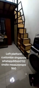 Loft platform customize singapore/loft bed customize