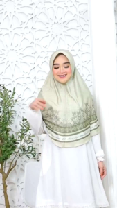 Hijab bergo pet Jersey printing motif 02 XL by Alindi Hijab