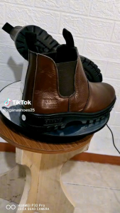 Sepatu Safety Kulit Pria King Ramses 706 ( Produksi Sendiri ) Ujung Besi Oil resistant Shoes