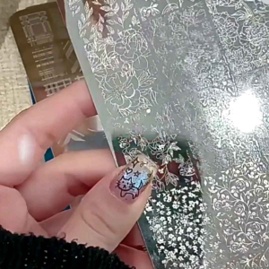 Large Steel Transfer Plate Nail Art Chinese Style DIY French Lace Butterfly Flower Ribbon Manicure Silicone Stamping Painting 美甲印花板新年财神招财猫国风图案花卉蝴蝶指甲转印模板透明硅胶印章工具