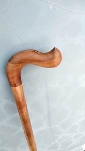 Tongkat Jalan Kayu Nagasari Model Payung Natural C11