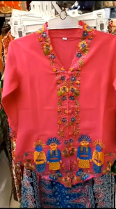 Setelan Kebaya Encim Ondel Ondel Anak // Baju Adat Betawi Wanita Anak SD // Baju Kartinian Anak Sekolah