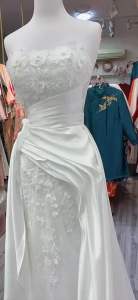 [HÀNG ORDER-KHÔNG SẴN ] VÁY DẠ HỘI/VÁY ĐI BÀN/VÁY CƯỚI TRẮNG ĐUÔI CÁ ÔM CÚP NGỰC PHỐI REN CAO CẤP MẶC ĐI TIỆC  CƯỚI HỎI