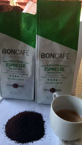BONCAFE Espresso Dark Roast Coffee Beans 250g - Premium Roast for Espresso Machines
