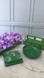 Tatakan Foam Persegi Panjang Bulat Alas Foam Basah Untuk Di Meja Kantor Tatakan Bunga Floral Tray Barang Florist Flower Tray Tatakan Oasis Vas Bunga Dekorasi Mobil Meja