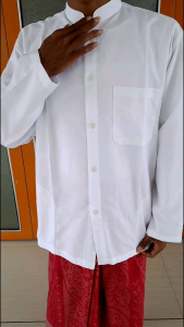 Baju Koko Dewasa Model Haibah Saku Samping Lengan Panjang