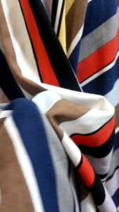 Kain Linen Salur Warna Bahan Katun Linen Motif Garis Warna Warni 2025 Trendy COD