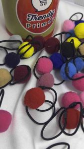 Ikat rambut pompom kodian isi 20pcs