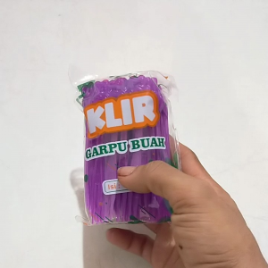 Garpu Buah Klir / Garpu Kue Ulang Tahun Garpu Warna Kecil Warna 100pcs