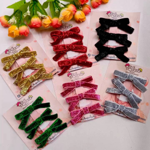Vrose | Jennie Velvet Glitter - Baby Kids Hair Accessories | Hairclip Headband Hairtie Baby Kids | Pita Rambut Jepit Rambut