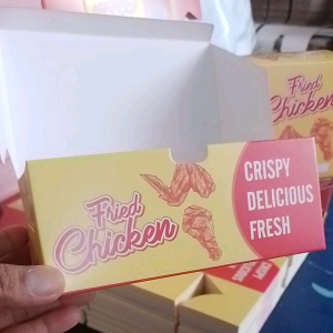 KARDUS NASI AYAM GORENG ISI 50 PCS IVORY PUTIH  / KARDUS FRIED CHICKEN