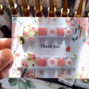 เล็บเจลแท้100% สีชมพูหวานๆ วาดลายดอกซากุระ🌸🌷