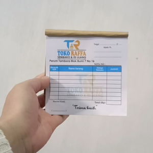 Nota Costum Ukuran 1/6 1 ply (isi 50 lembar) Nota Bengkel Nota Olshop Nota Laundry Y&H YUDHA GRAFIKA