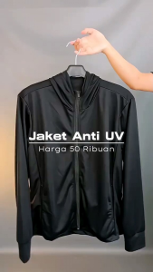 Jaket sport olahraga pria/wanita Bahan dryfit Milano lengan panjang hijab-hoodie Anti UV cocok untuk bermacam macam olahraga gym/outdoor bahan lembut