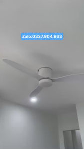 (Trần Thấp-Cao 18cm) Quạt Trần Đèn 3 Cánh Trần ThấpNhà Chung Cư.Điều Khiển 6 Độ Gió Đảo ChiềuHẹn Giờ.