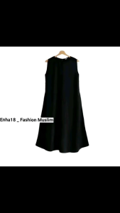 Atasan Wanita Baju Dress Jumbo Tanpa Lengan Simple Polos Basic Cantik