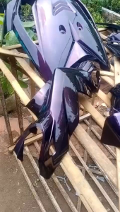 Body Custom Motor Honda Beat Karbu Lama 2008-2012 Warna Hitam Lembayung Merah