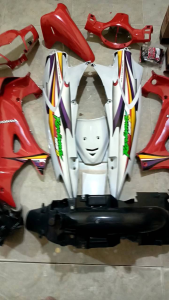 COVER BODY KARISMA 125 D FULLSET COVER BODY HALUS KASAR KARISMA D 125 MERAH PUTIH