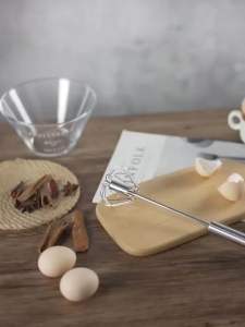 ✳️Ready Stock✳️ Snless Semi-automatic Egg Beaters Easy Whisk Mixer Egg BeatersBaking MixerPush Down Whisk 半自动打蛋器