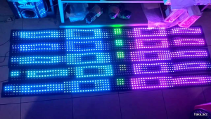 Lampu Kaca Led Strobo Text RGB 140cm 5Baris