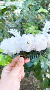 เครื่องประดับผมนางรำ ชุดไทย [พร้อมส่งทันที] - หวีสับดอกมะลิ มะลิวันแม่ ดอกไม้วันแม่ เครื่องประดับผมนางรำ ดอกไม้ติดผม ชุดไทย นางรำ