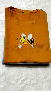 95rb dapat 6pcs kaos wanita lengan pendek motif coution bahan babyterry dapat 6 warna randam