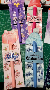 Gel Pen with Sleeve Perfect gift for Christmas Holiday Season very vibrant print in a thick photopaper handcrafted