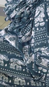 ชุดเด็กลายช้างสุดฮิต แขนสั้นขาสั้น เด็กหญิงเด็กชาย ผ้านิ่มใส่สบายมากไมโคร ช้างดอกบัว