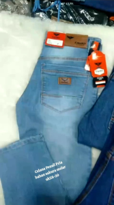 Celana Pecah Beleng Pria Pensil Zairo Bahan SakuraI Celana Pensil Mellar Skinny Pria Celana Panjang Denim Pria