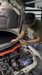 (รุ่นใหม่ )ค้ำโช๊คหน้า Honda Civic FB(2012-2014) ค้ำโช๊คหน้า HPD Racing แท้100% รับประกันคุณภาพ 2ปี