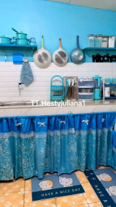 Gorden kolong dapur jeju sakura renda minimalis