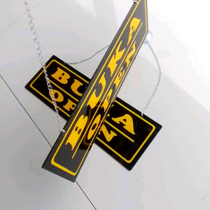 Sign Buka  Open Closed Papan Akrilik Buka Tutup