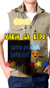 Rompi Pria Hoodie Rompi Tahan Dingin Rompi Outdoor Rompi lapangan Rompi Santai Hoodie