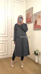 Eurigo - SAIKA Tunik wanita Kaos Kotak Zara LD100 / 191-6206