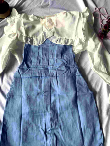 Set Overall Denim Mischa Set Baju Anak lucu Terbaru Pakaian Fashion Anak Kasual Korean Style Zh