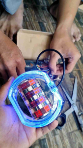 Lampu utama biled daymeker proji biled proji 4 lensa 8D plus short 4.5