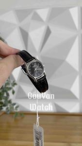 Đồng hồ chính hãng Nữ Casio LTP-1094E-1A Đồng hồ CHÍNH HÃNG Đồng hồ dây da-mặt kim đen