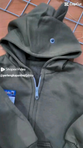 jaket bayi hoodie saku depan polos